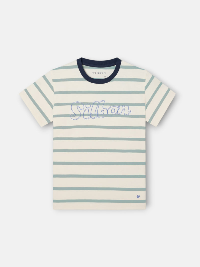 Camiseta kids raya fina stitching verde