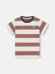 Camiseta kids raya ancha smile burdeos