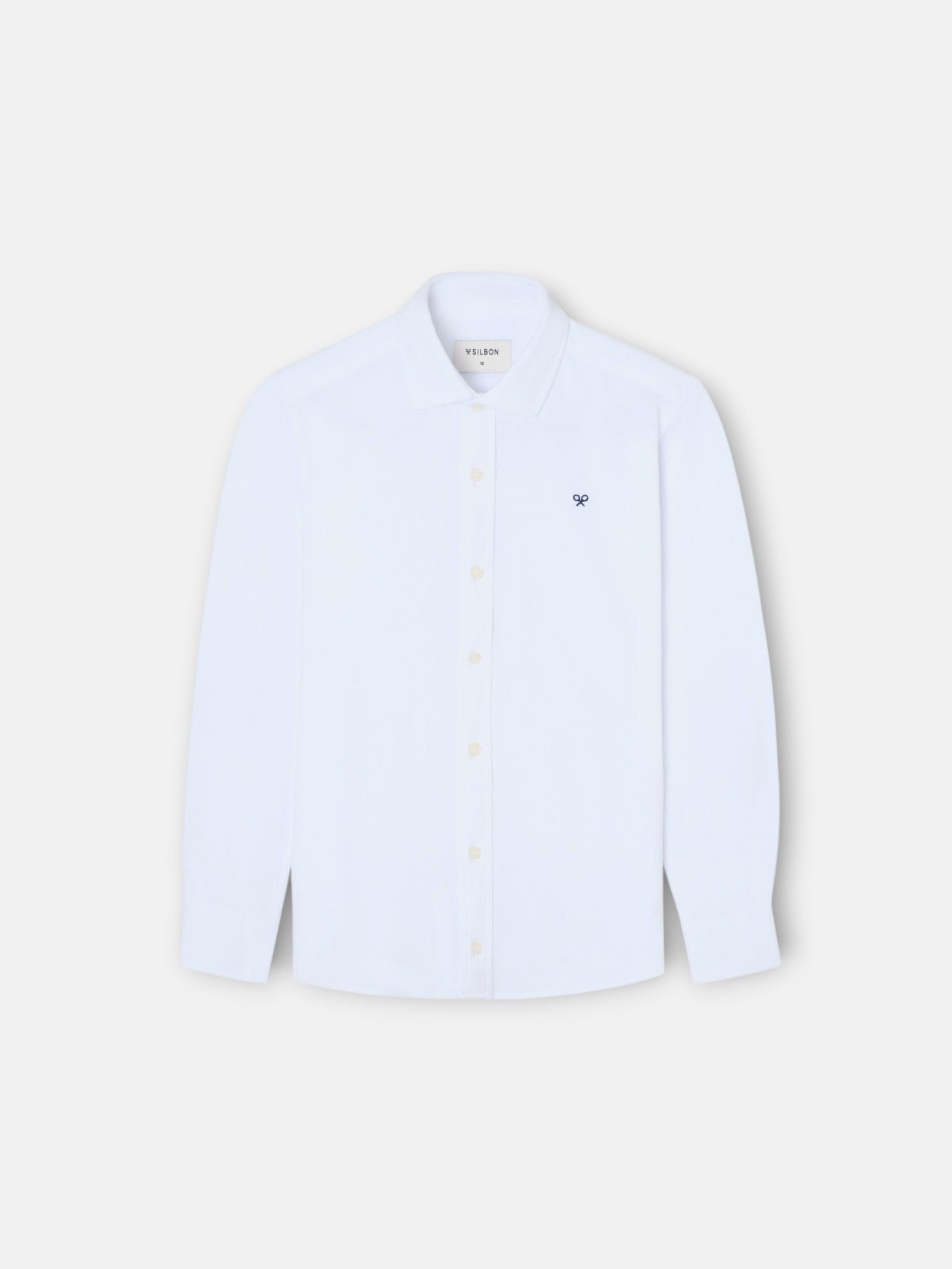 Chemise sport enfant piqué blanc