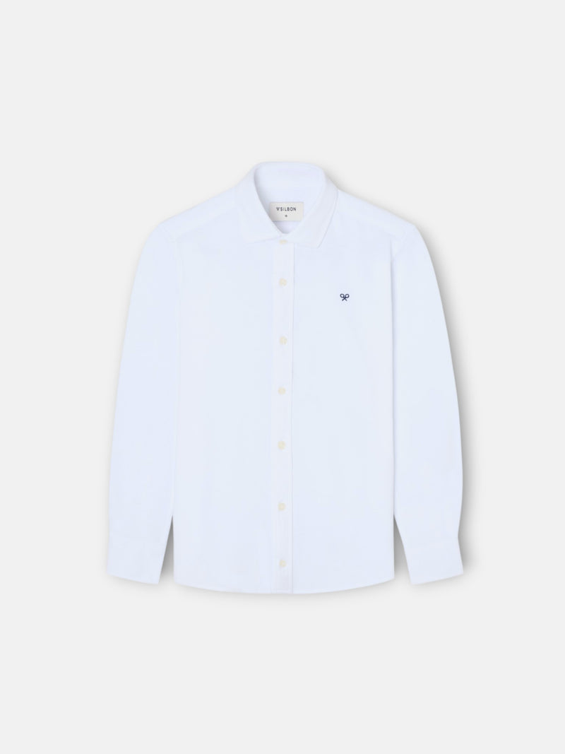 Chemise sport enfant piqué blanc