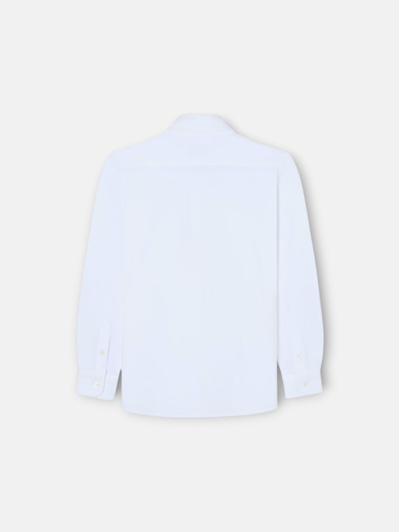 Chemise sport enfant piqué blanc