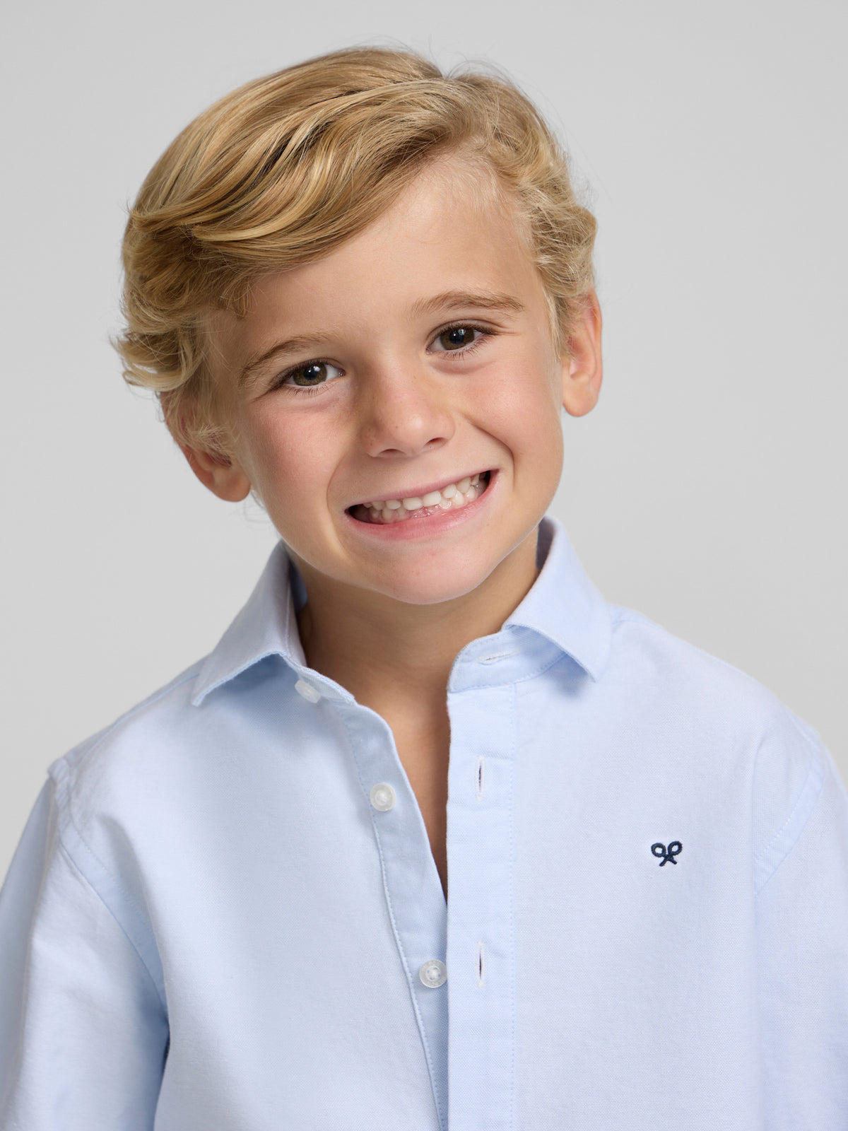 Polera sport kids clasica oxford celeste
