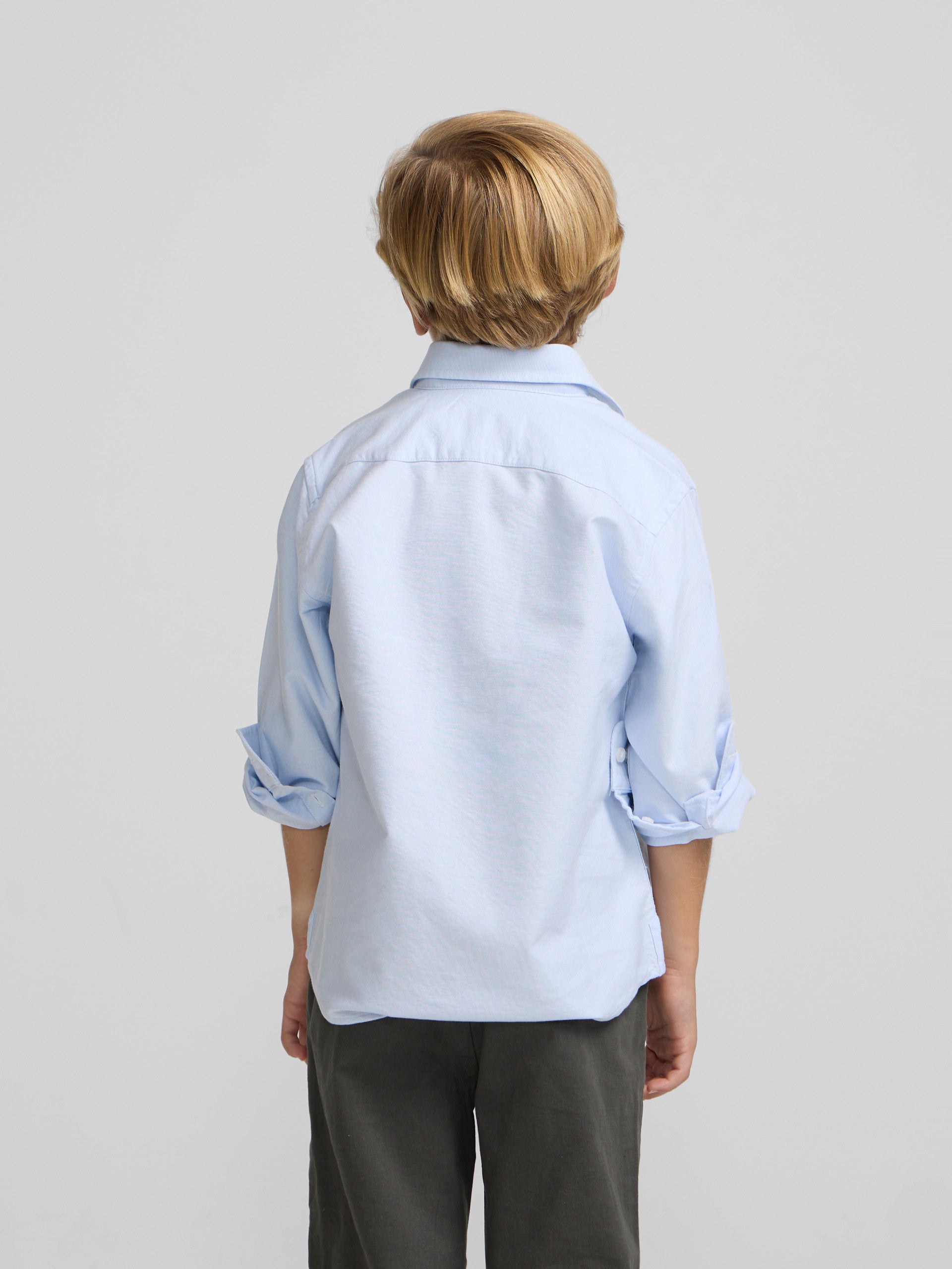 Polera sport kids clasica oxford celeste