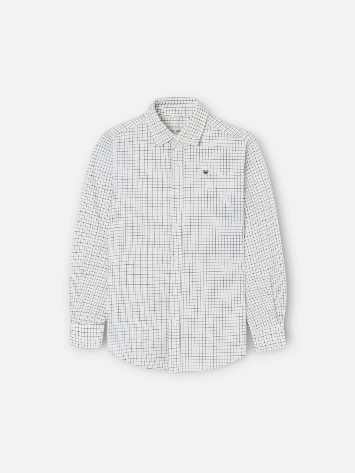 Camisa sport criança quente xadrez azul