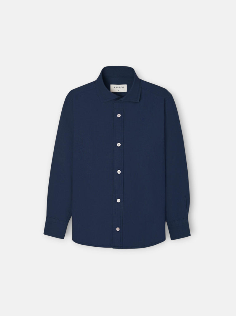 Camisa sport kids espiga azul marino