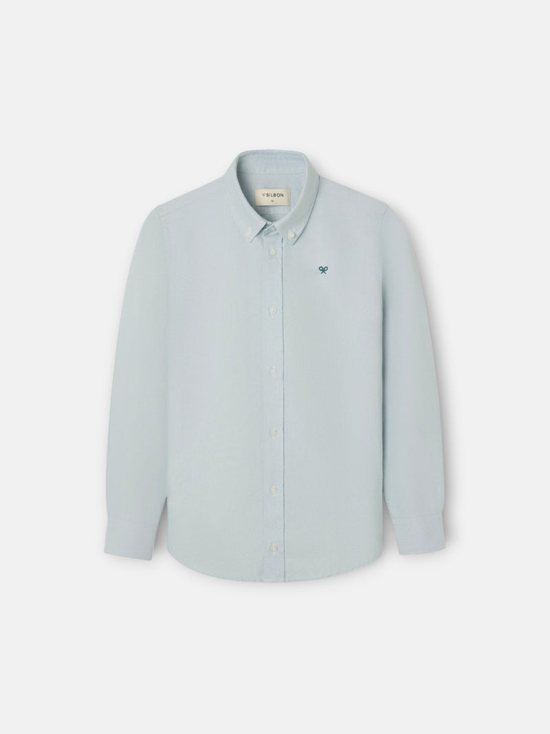 Camisa sport criança oxford verde