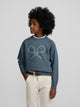Kids' blue half-zip racket sweater