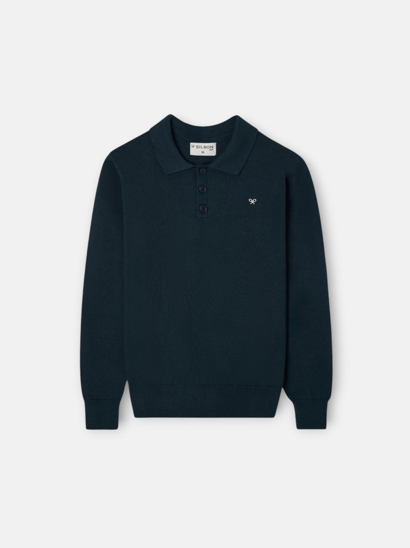 Jersey kids cuello polo verde