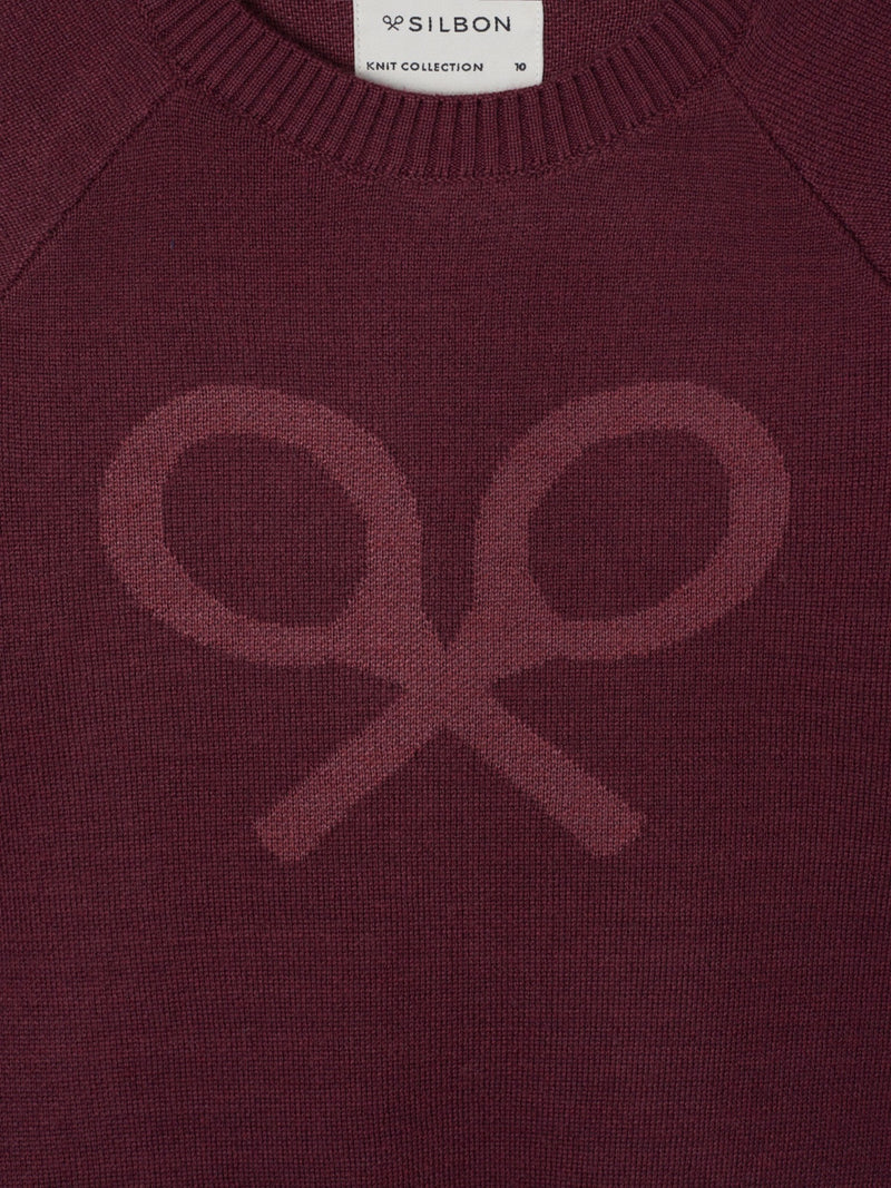 Camisola infantil raquete meia bordeaux