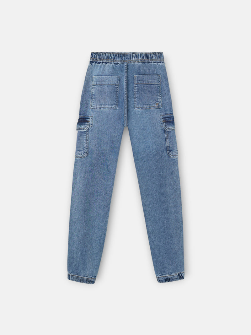 Pantalon sport kids jogger denim azul