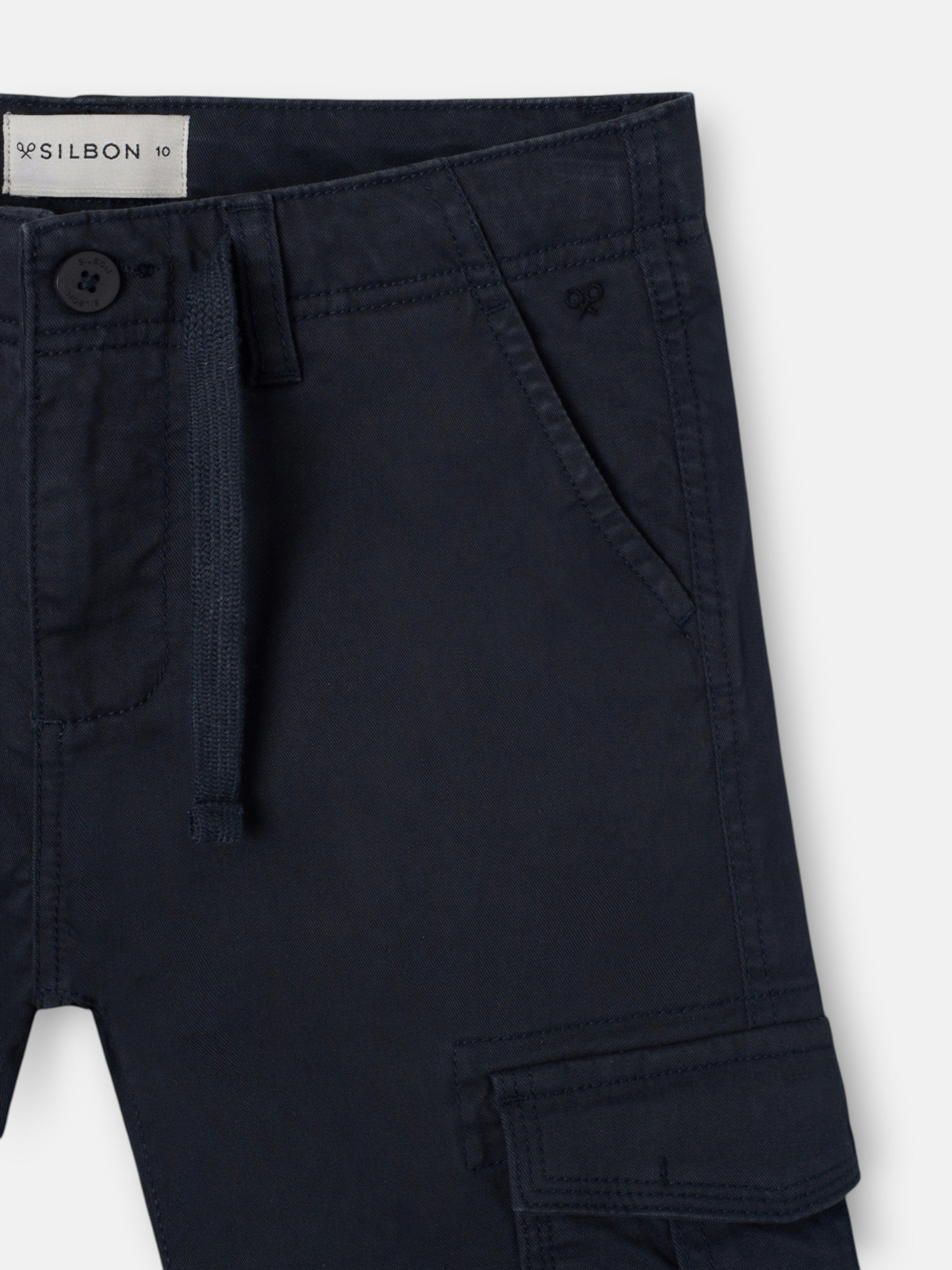 Pantalon sport kids cargo azul marino