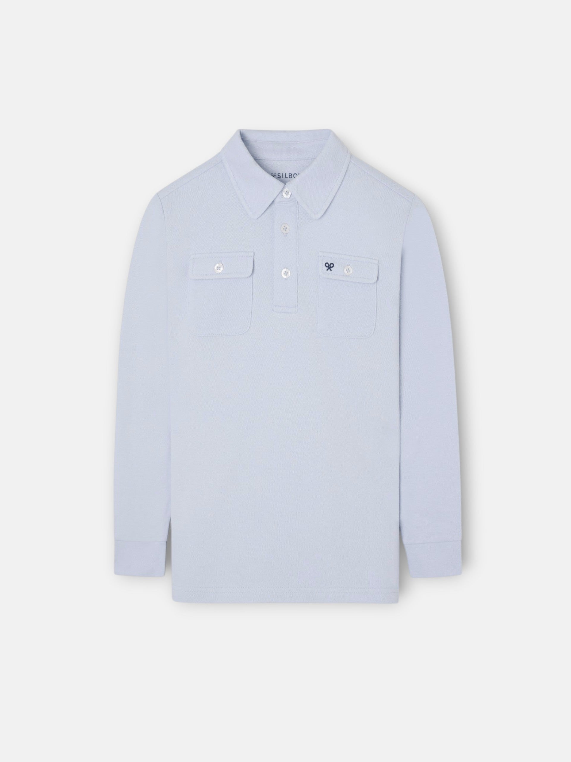Polo kids bolsillos azul