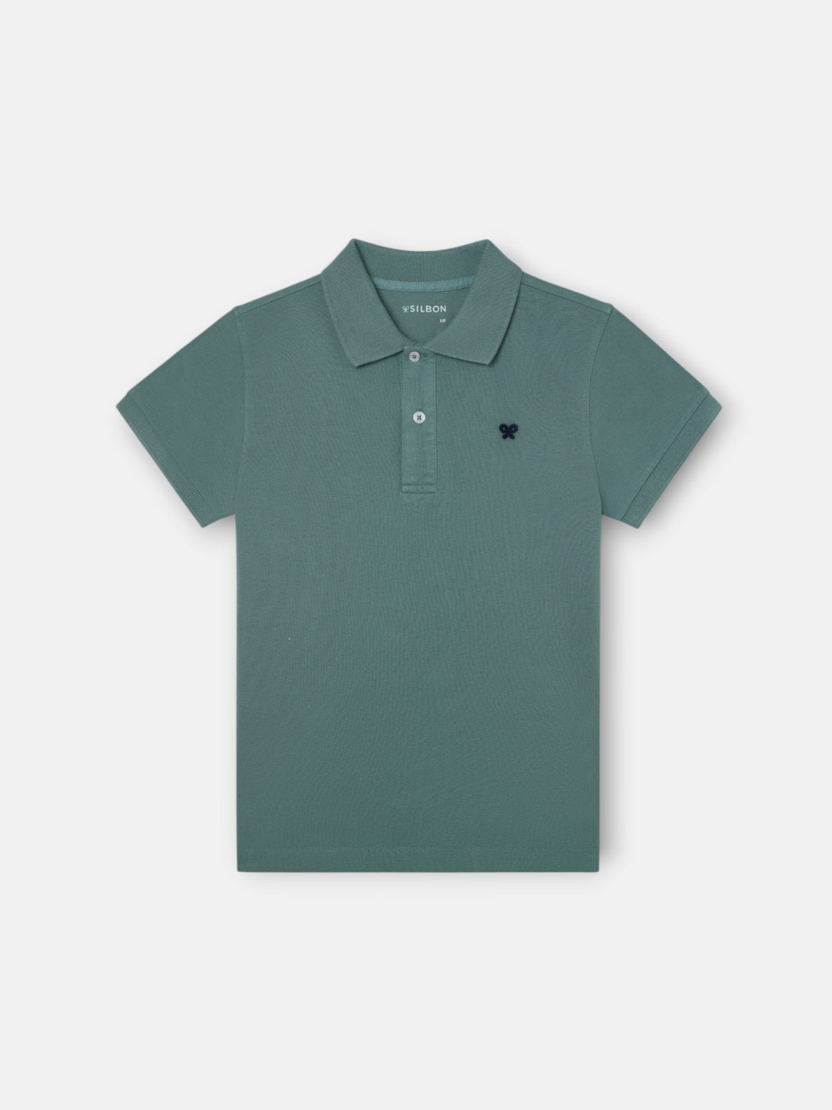 Dark green kids' racket polo