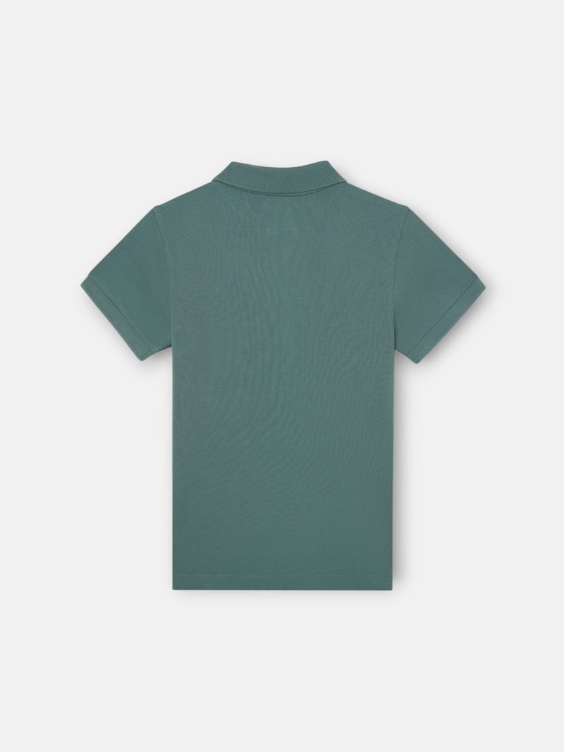 Polo enfant raquette vert foncé