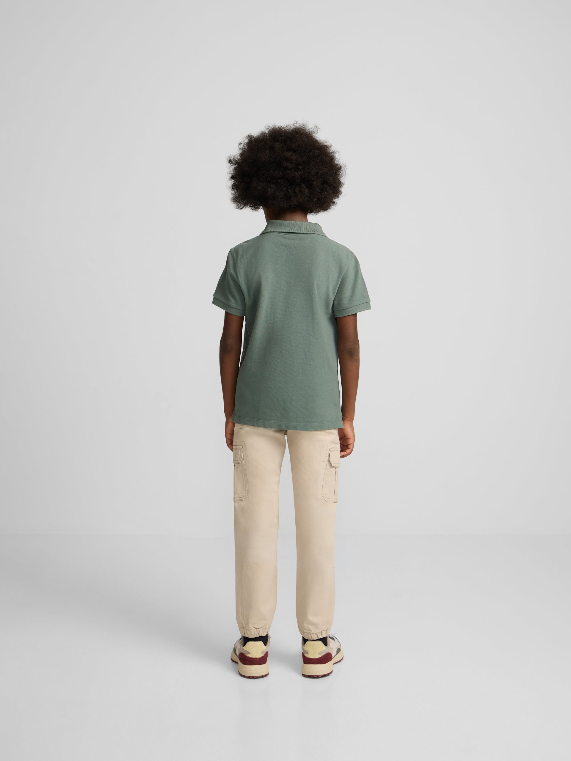 Polo criança raquete verde escuro