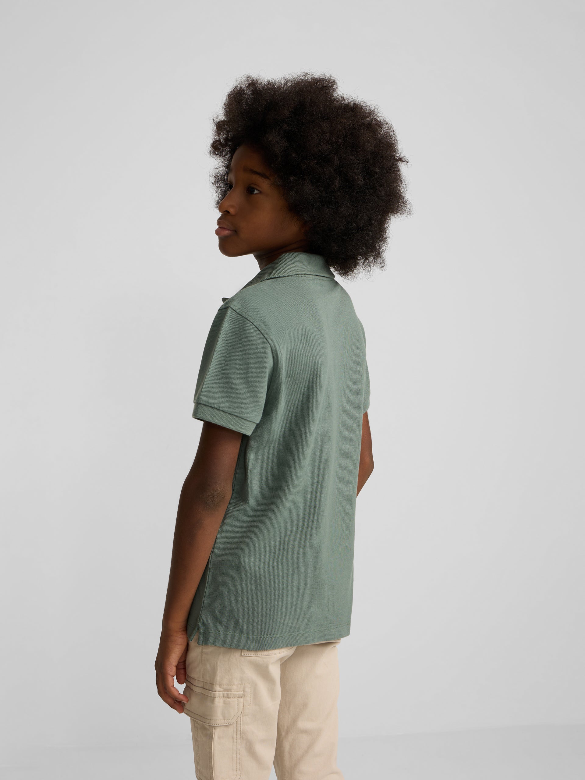 Polo criança raquete verde escuro