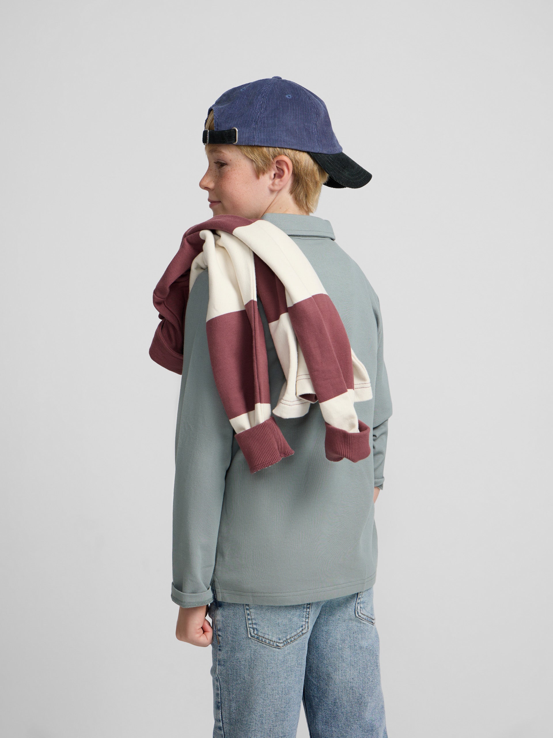 Polo enfant vert à patchs