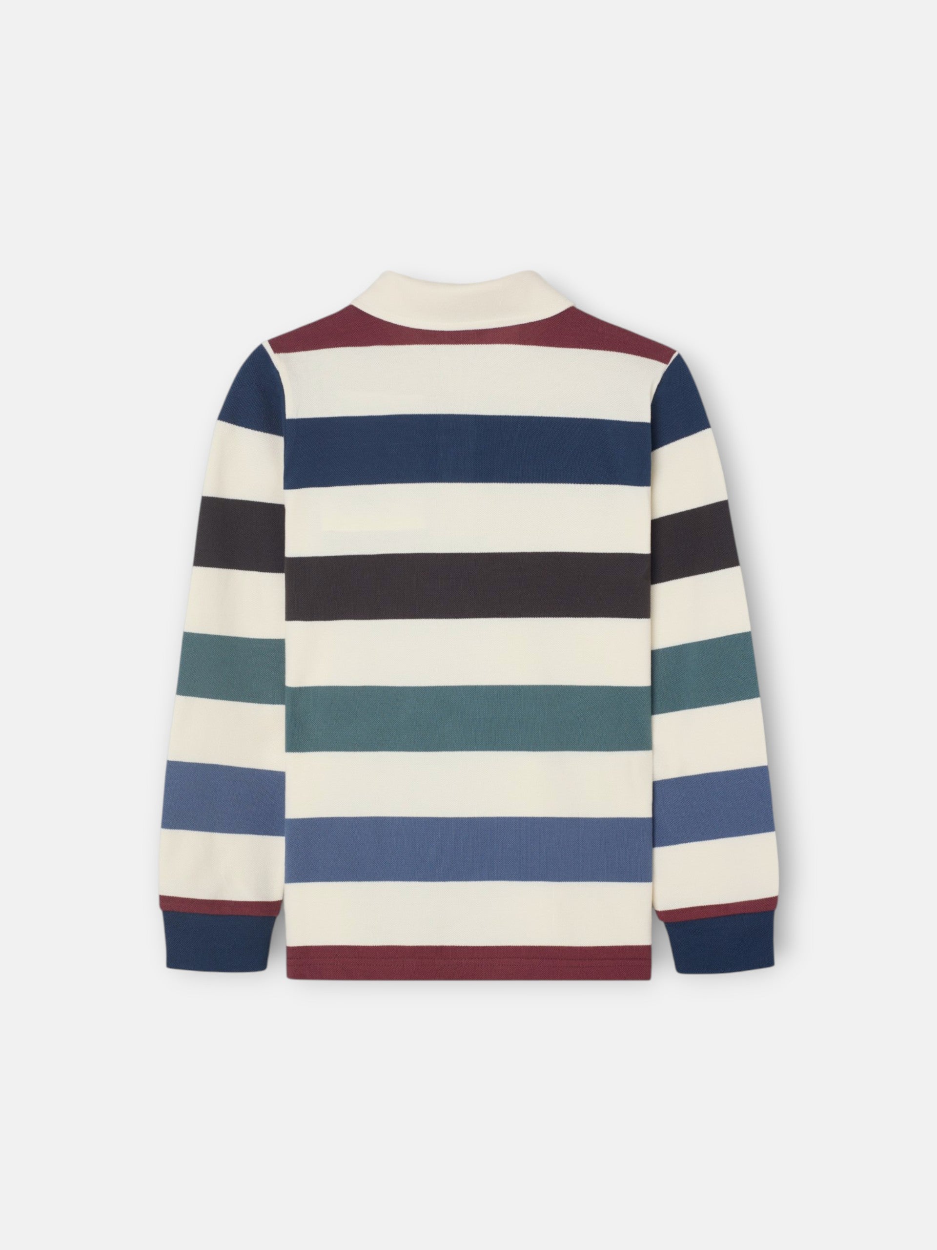 Polo kids rayas colores crema