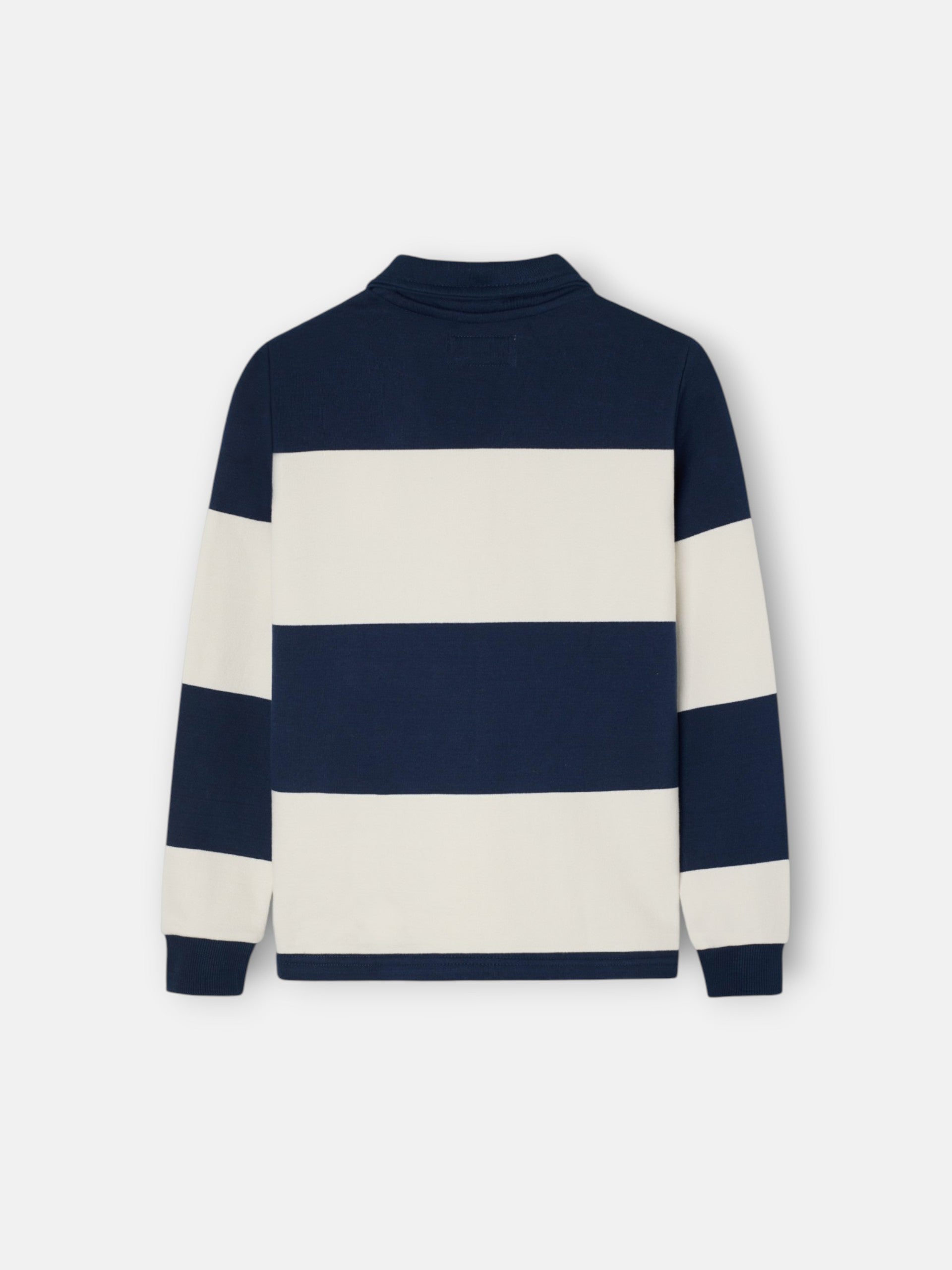 Sudadera kids cuello polo rayas smile azul marino