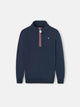 Sudadera kids media cremallera smile azul marino