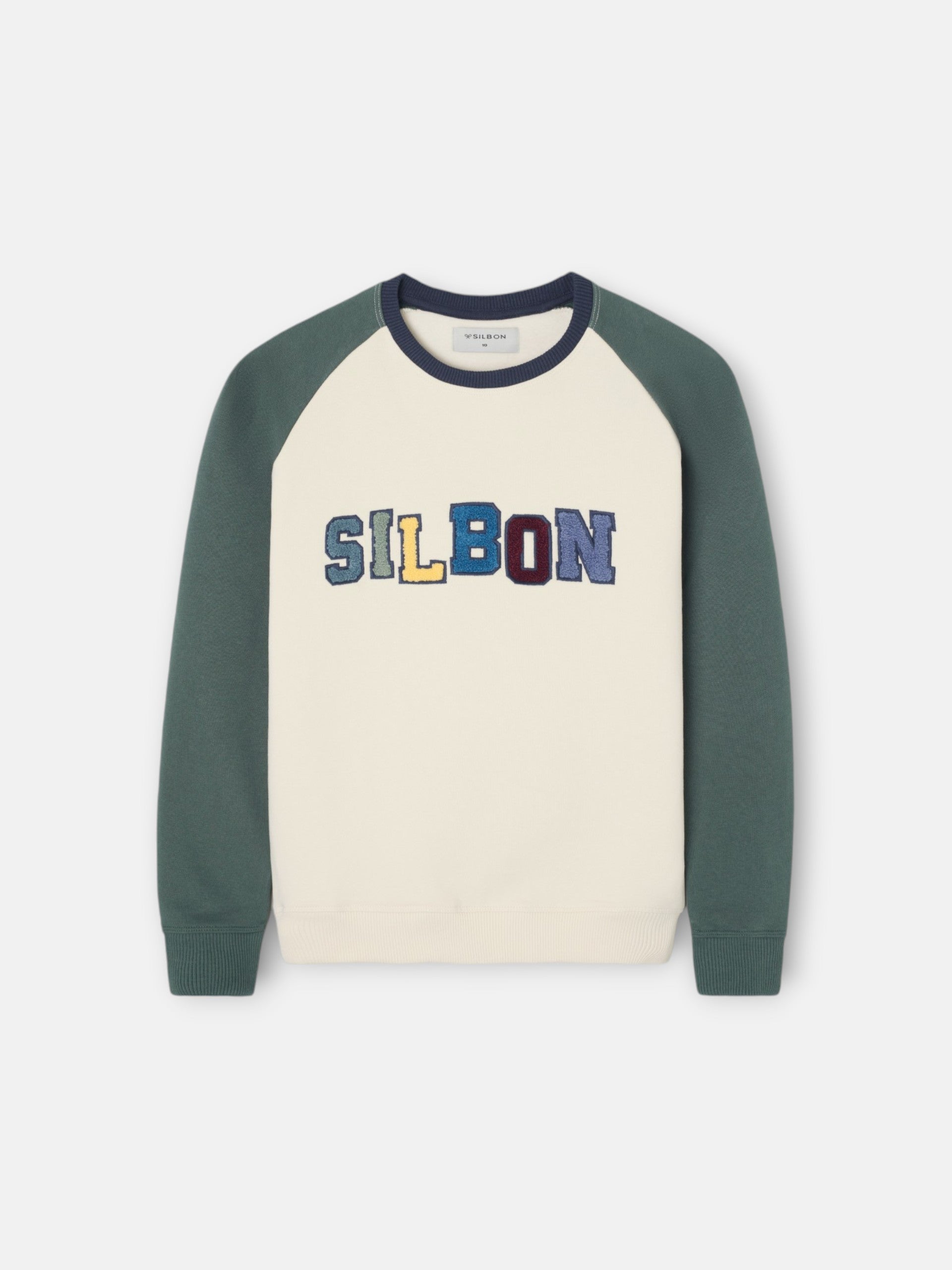 Sudadera kids ranglan varsity verde