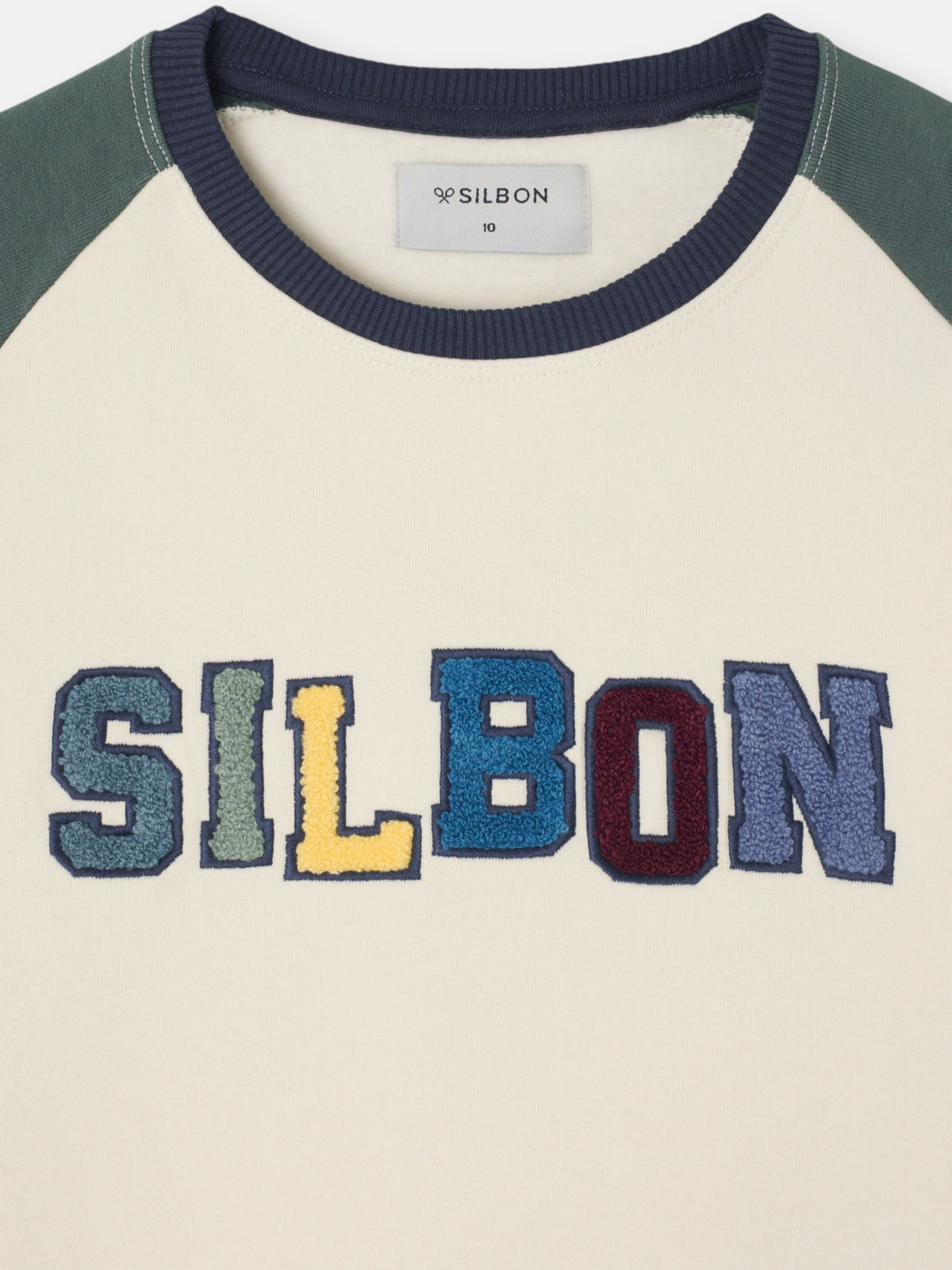 Sudadera kids ranglan varsity verde