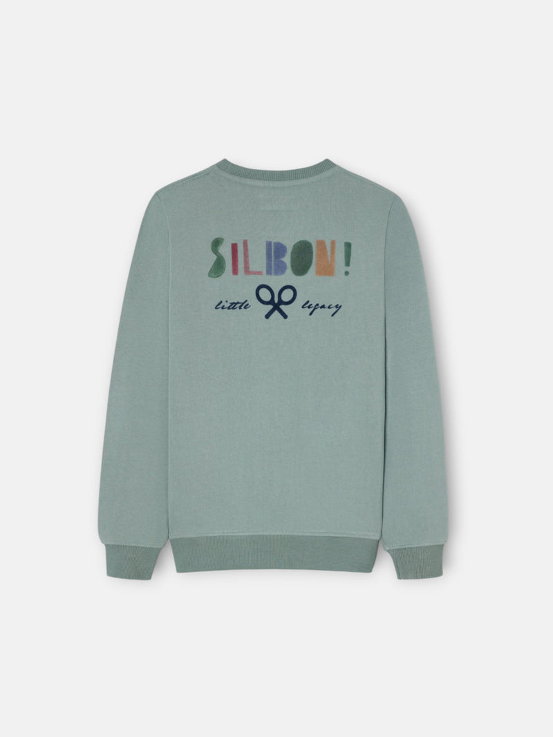 Sudadera kids little legacy verde claro