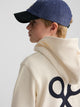 Sweat à capuche enfant avec patch contrastant crème
