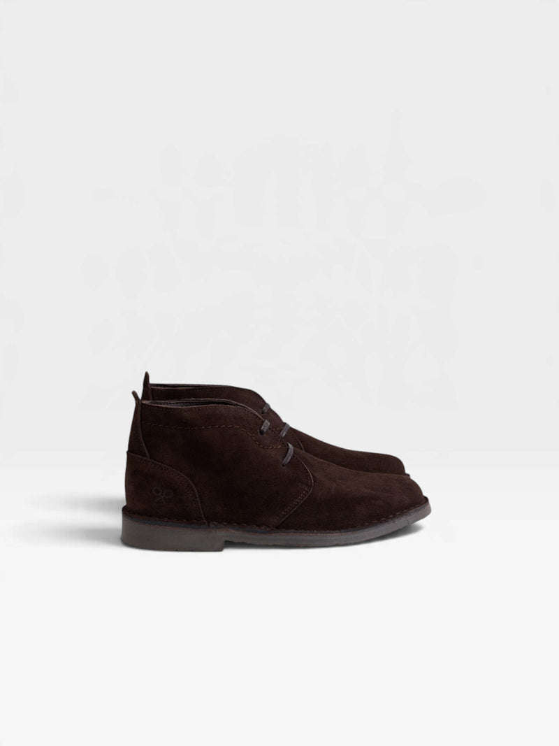 Bota kids cordones marron