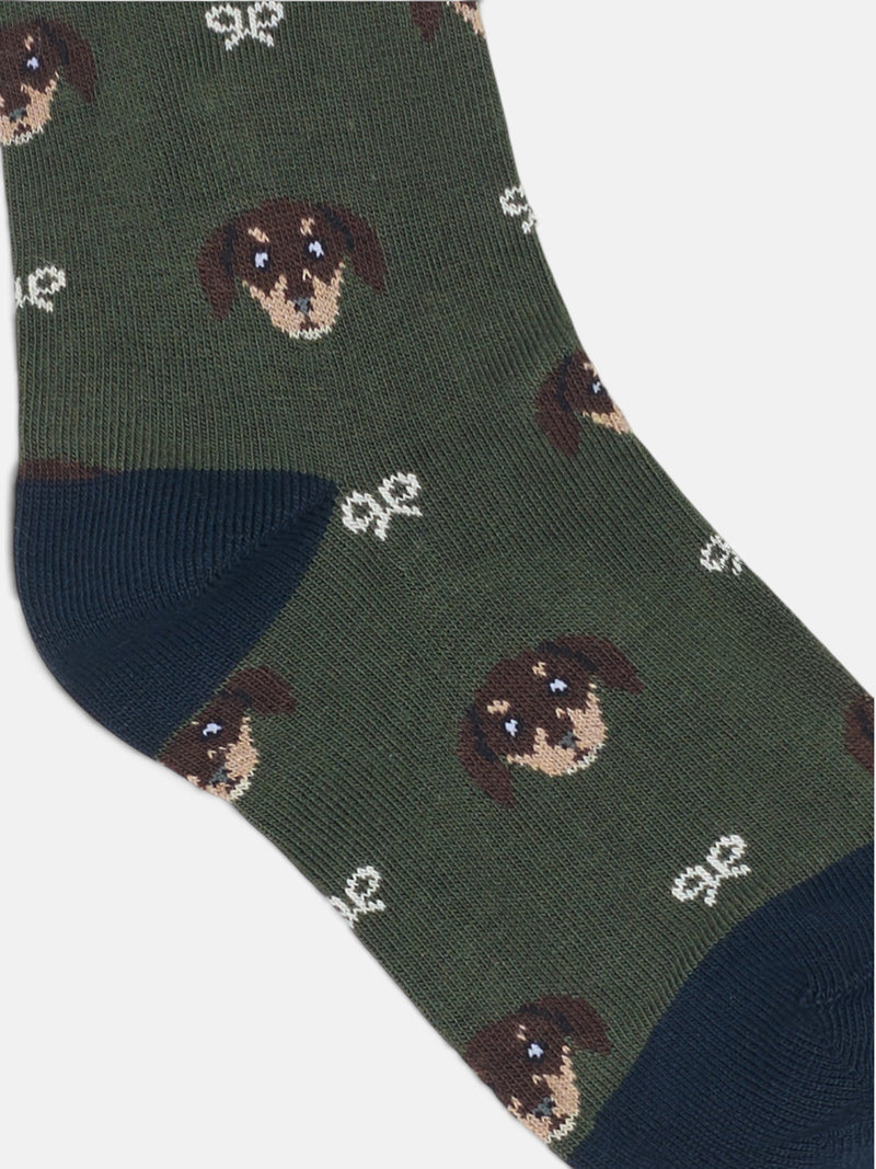 Calcetin kids dog verde