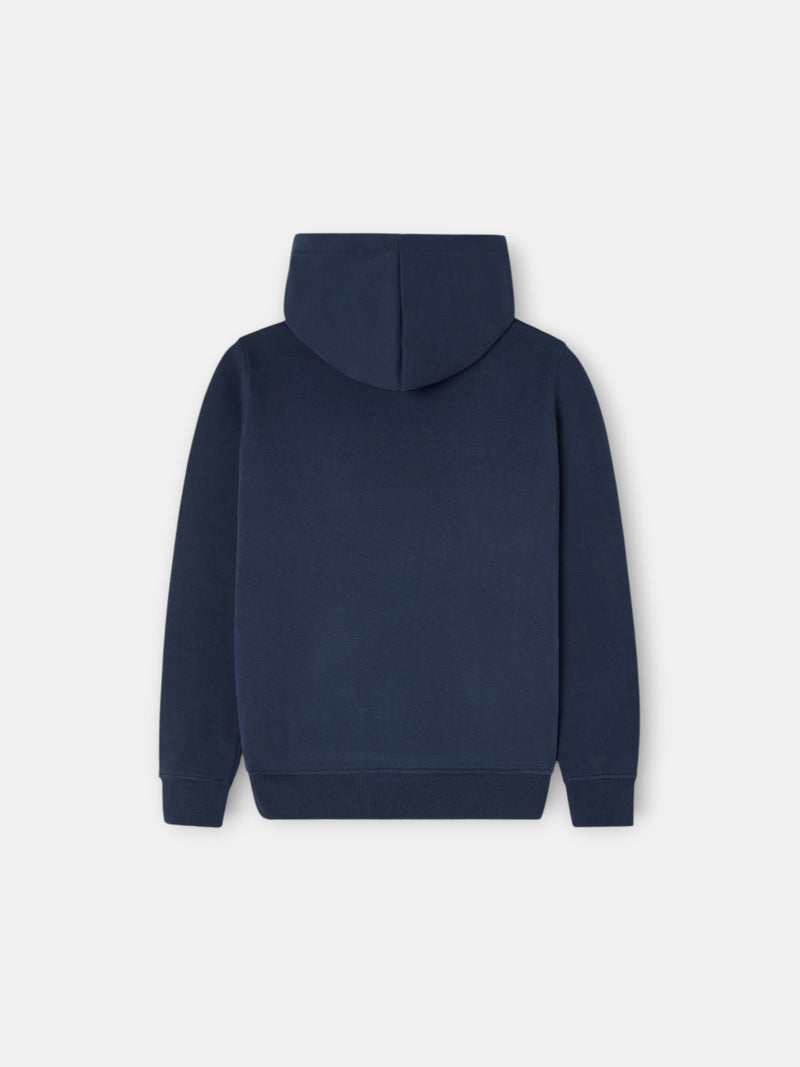 Kids' navy sports kangaroo sweatshirt