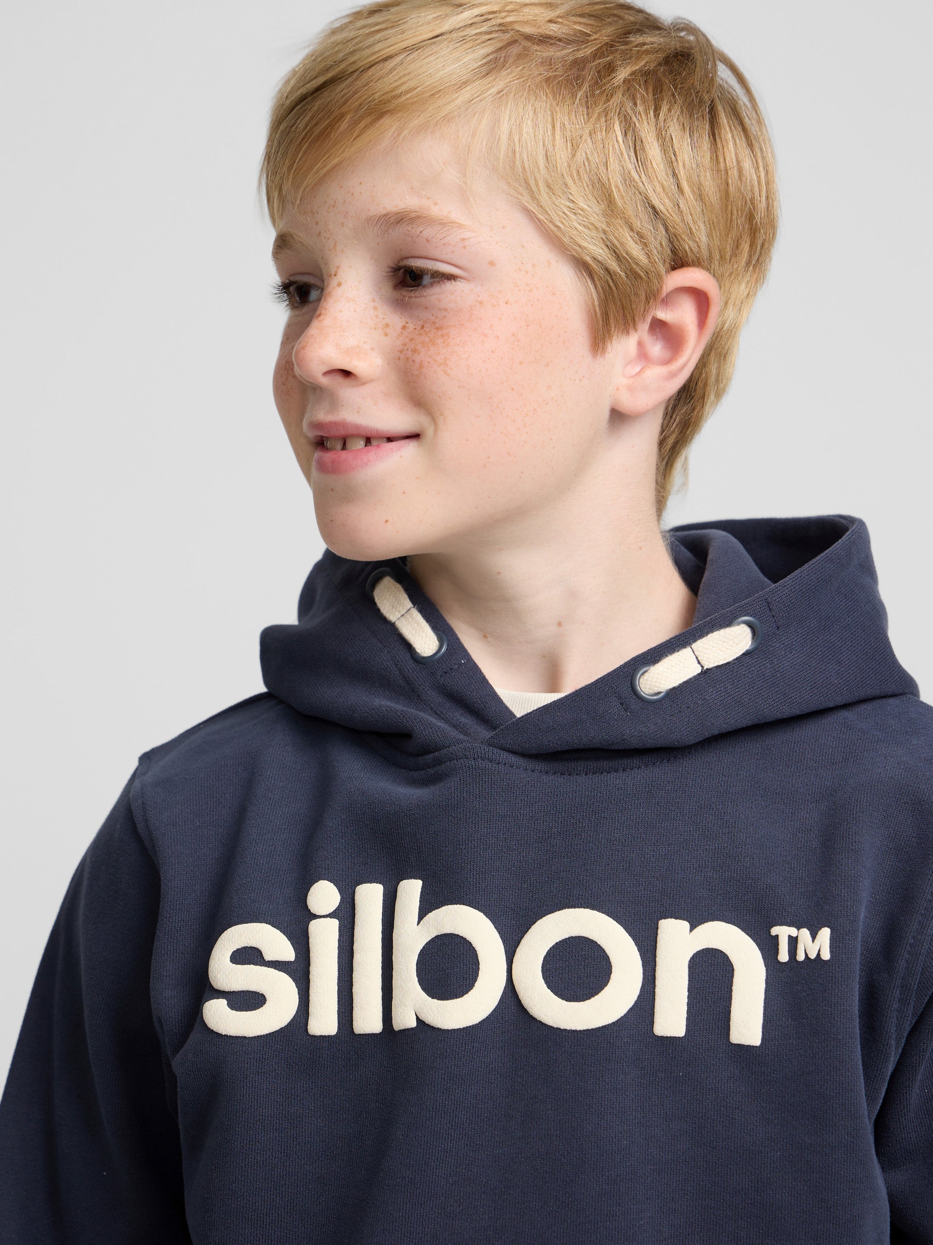 Sweat-shirt sportif pour enfants à capuche bleu marine