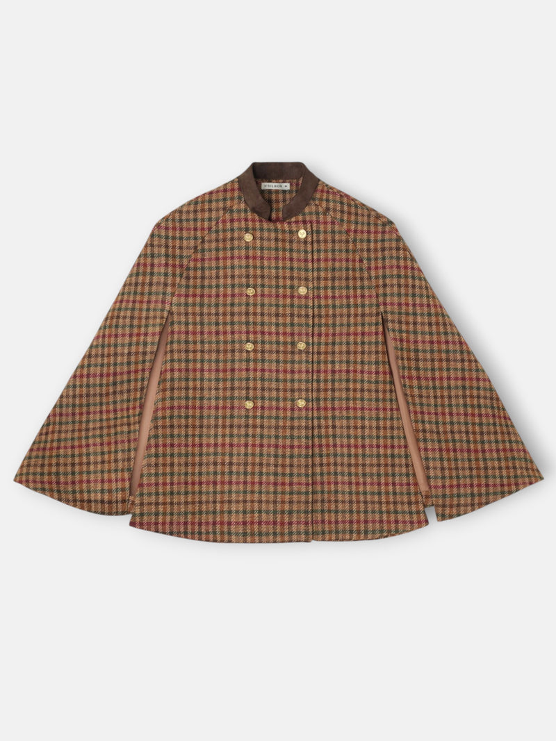 Capa girl cuadros marron