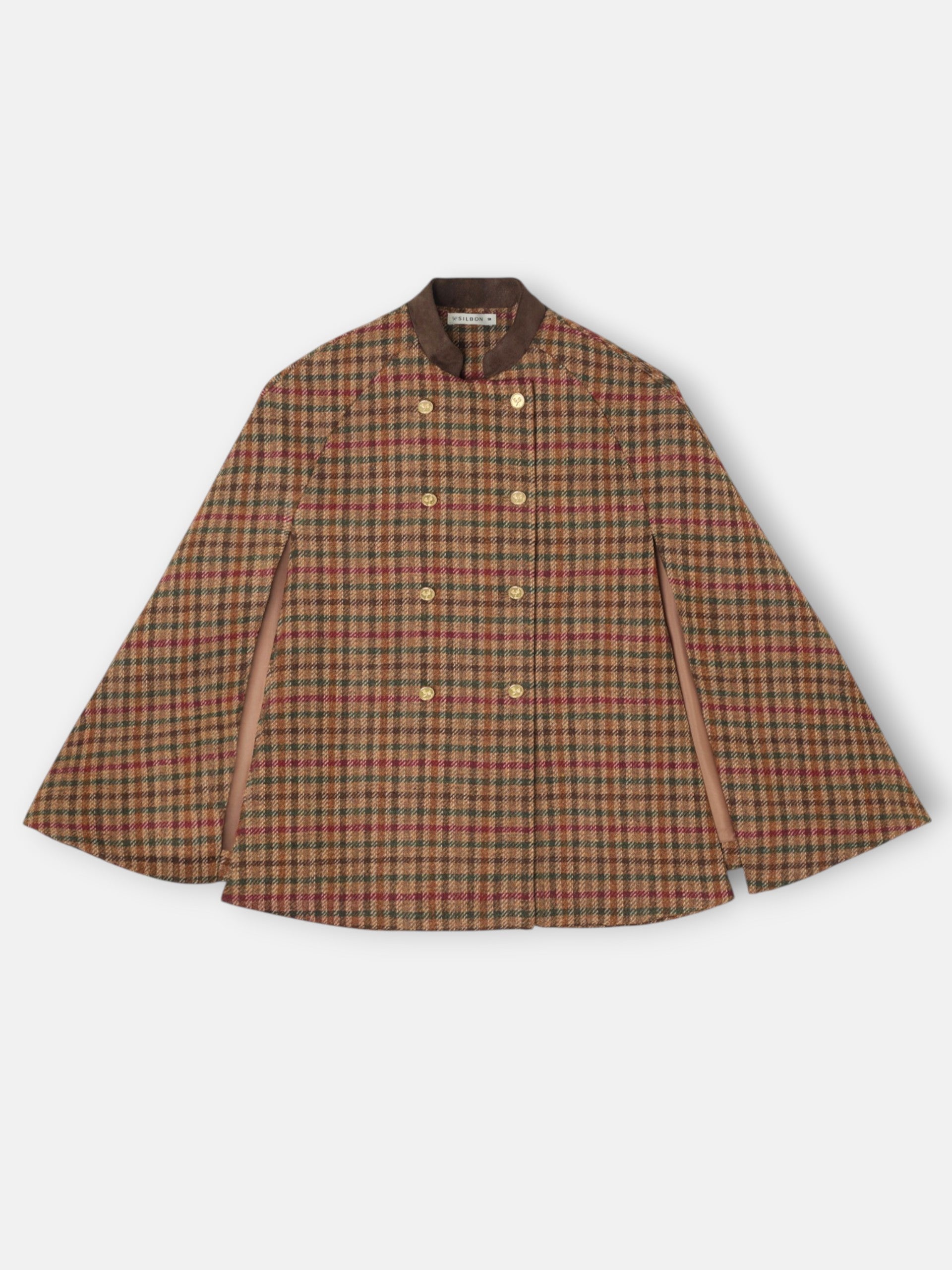 Capa girl cuadros marron