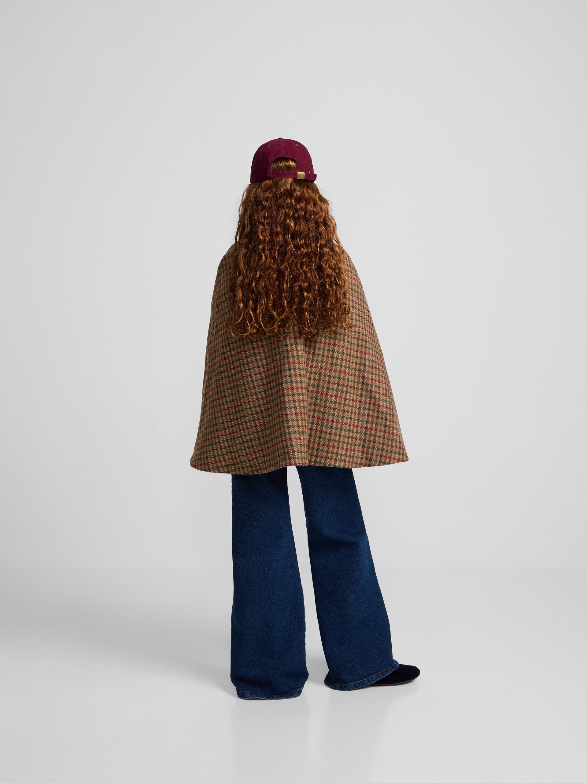 Capa girl cuadros marron