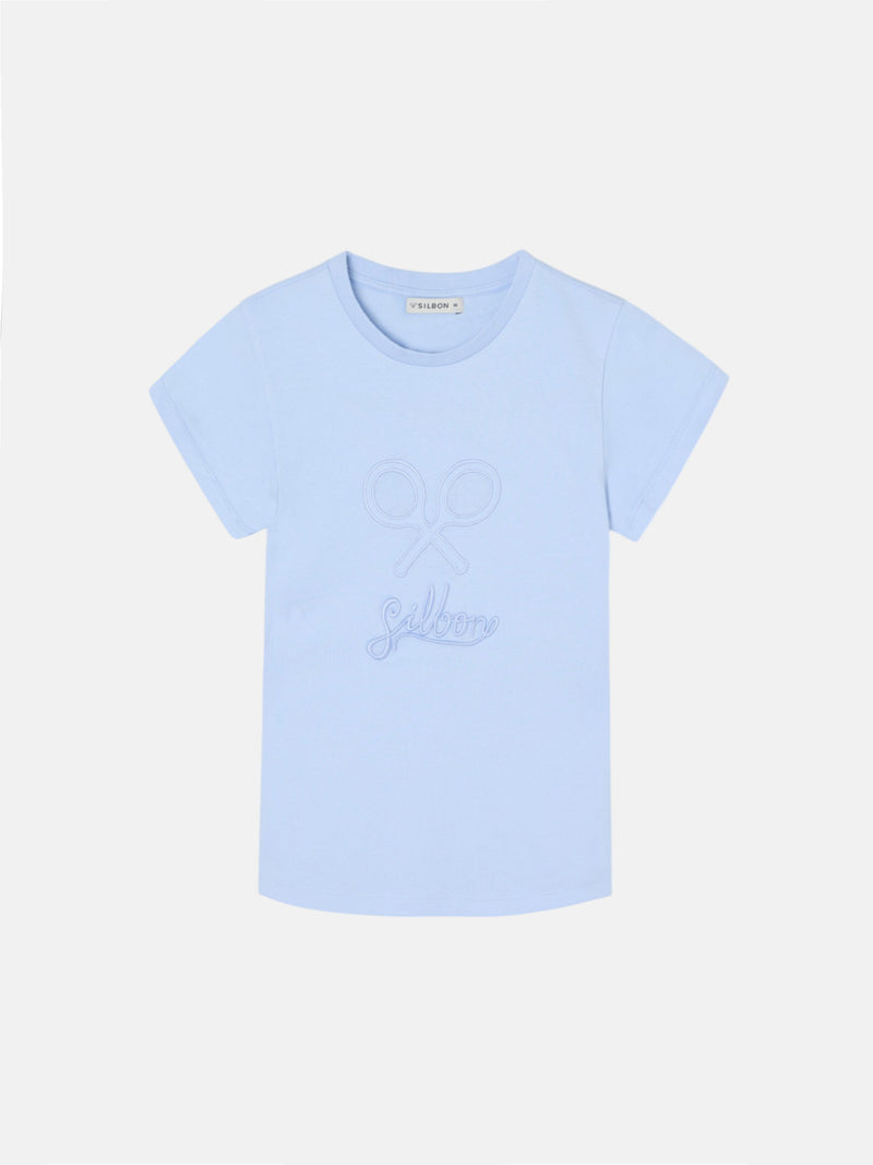 Camiseta girl silbon clasica azul