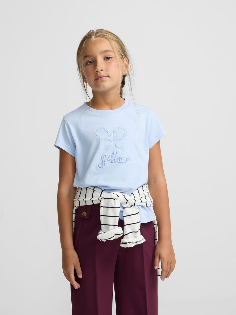 Camiseta girl silbon clasica azul