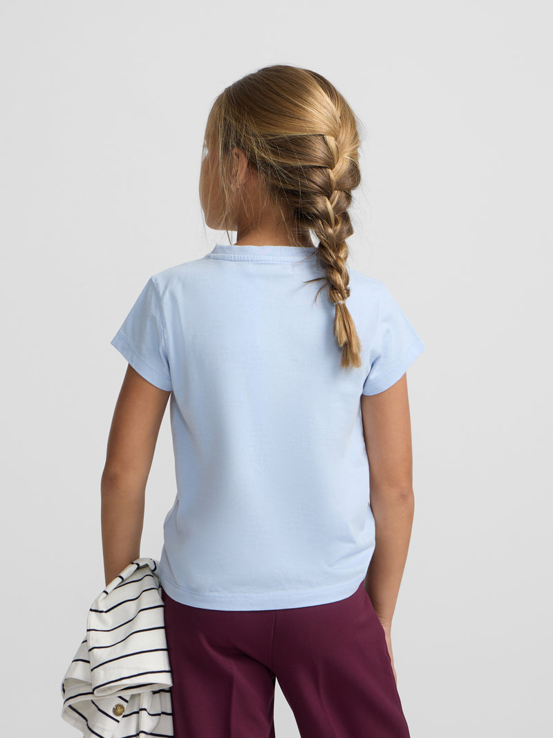 Camiseta girl silbon clasica azul