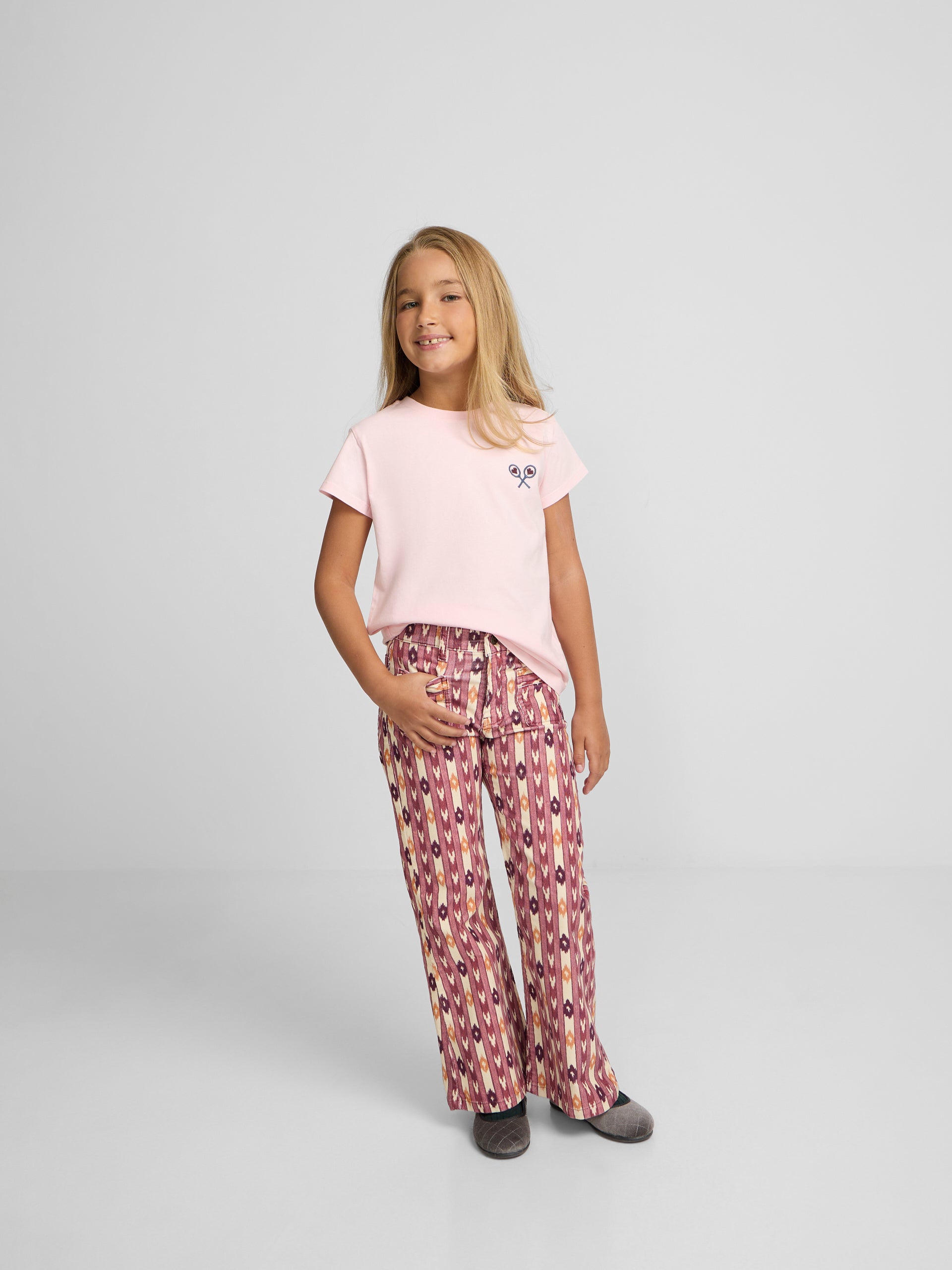 T-shirt girl lucky love rosa
