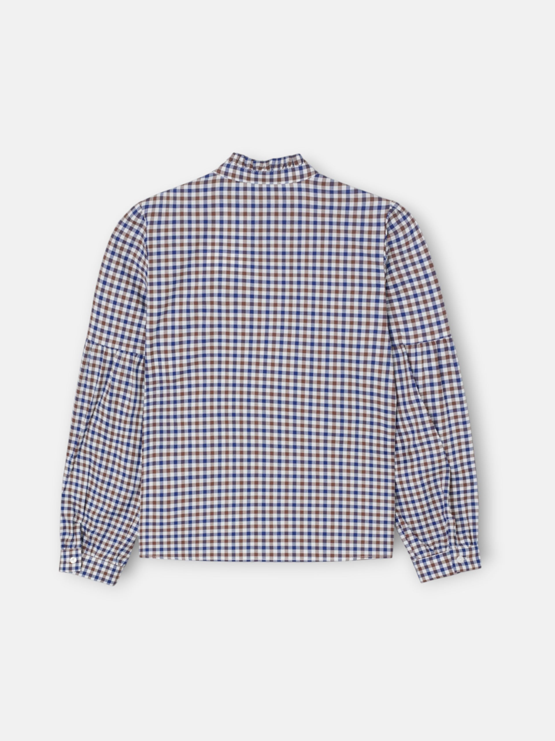 Camisa girl cuadros azul marino y blanco
