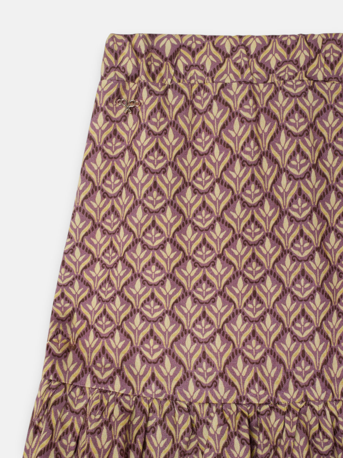 Falda girl estampado flores morado