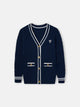 Cardigan girl college escudo azul marino
