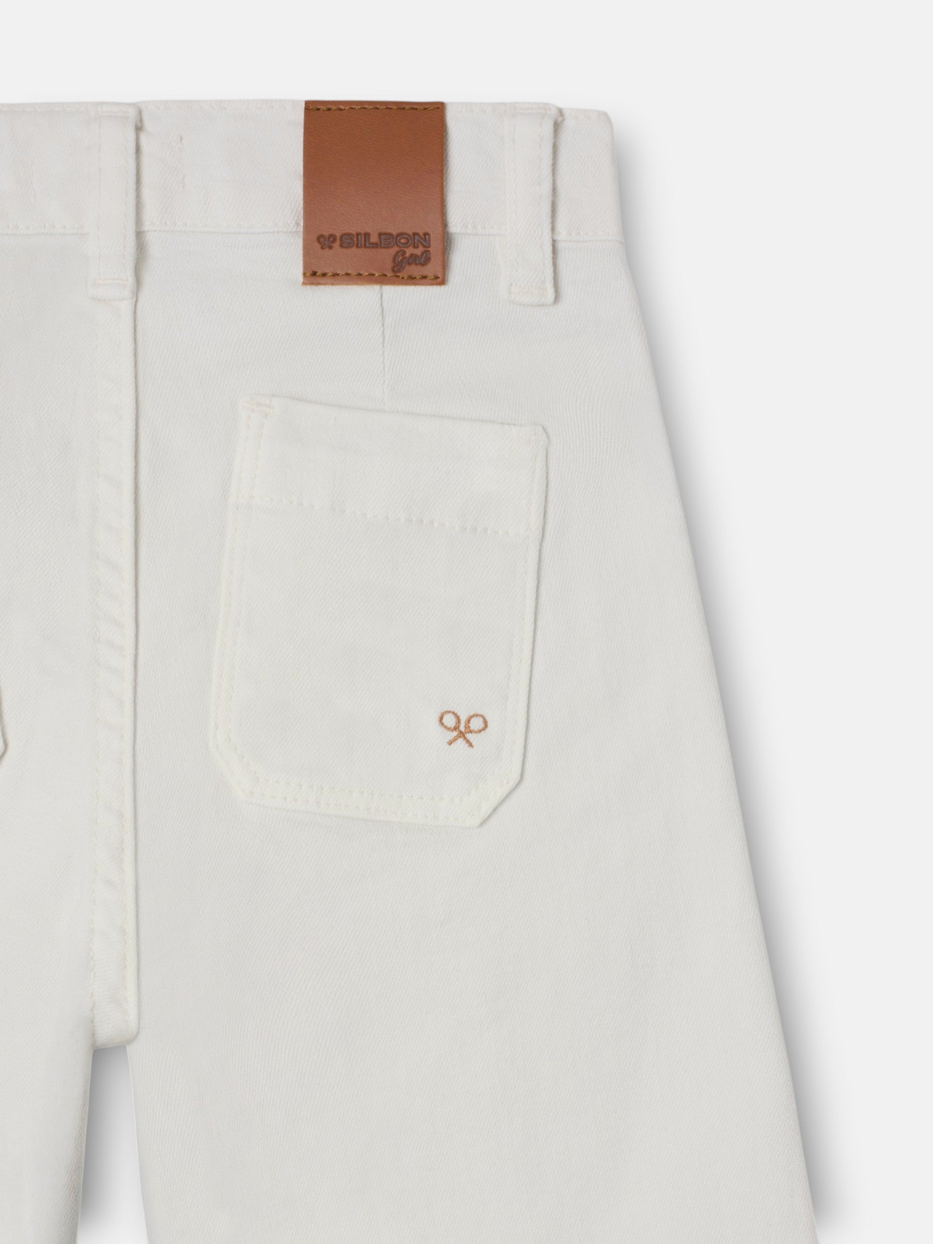Pantalon girl bolsillos trenza hielo