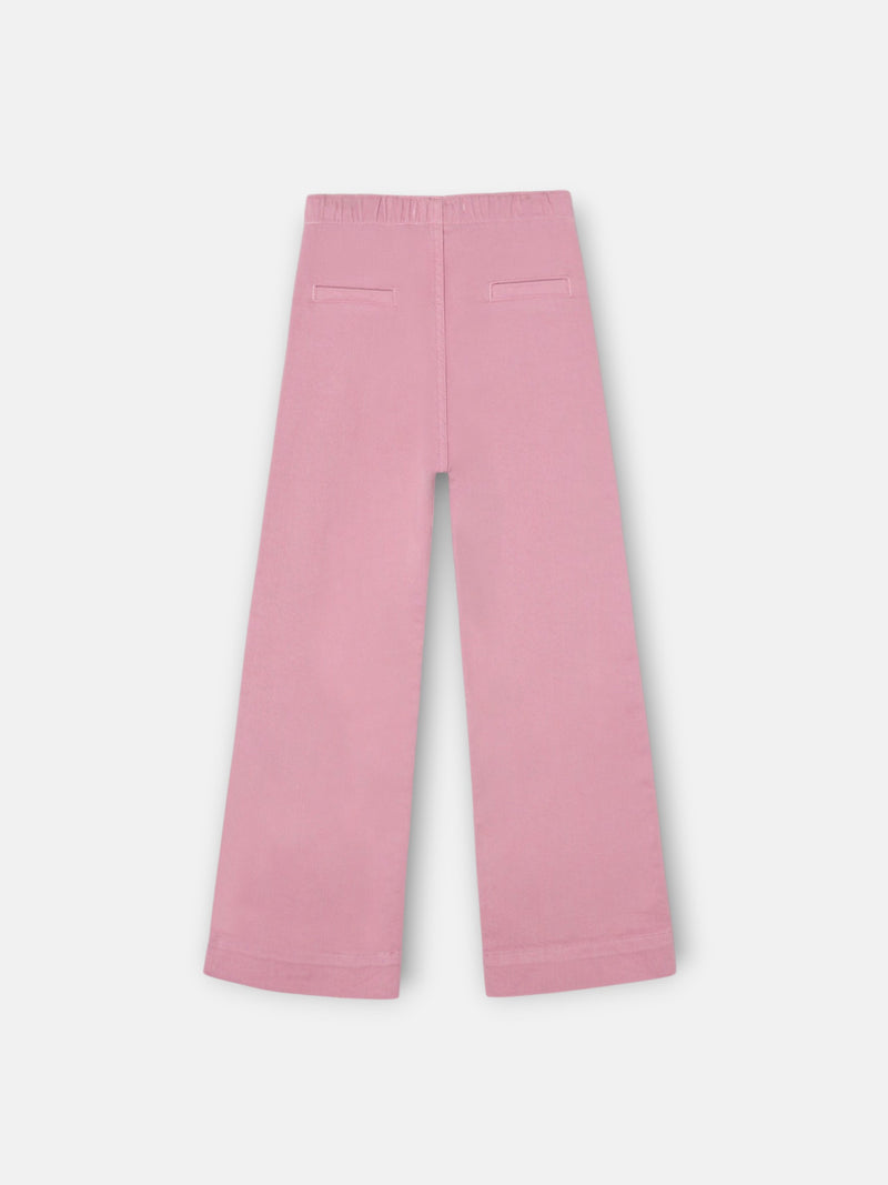 Calças de menina marinheiro rosa escuro