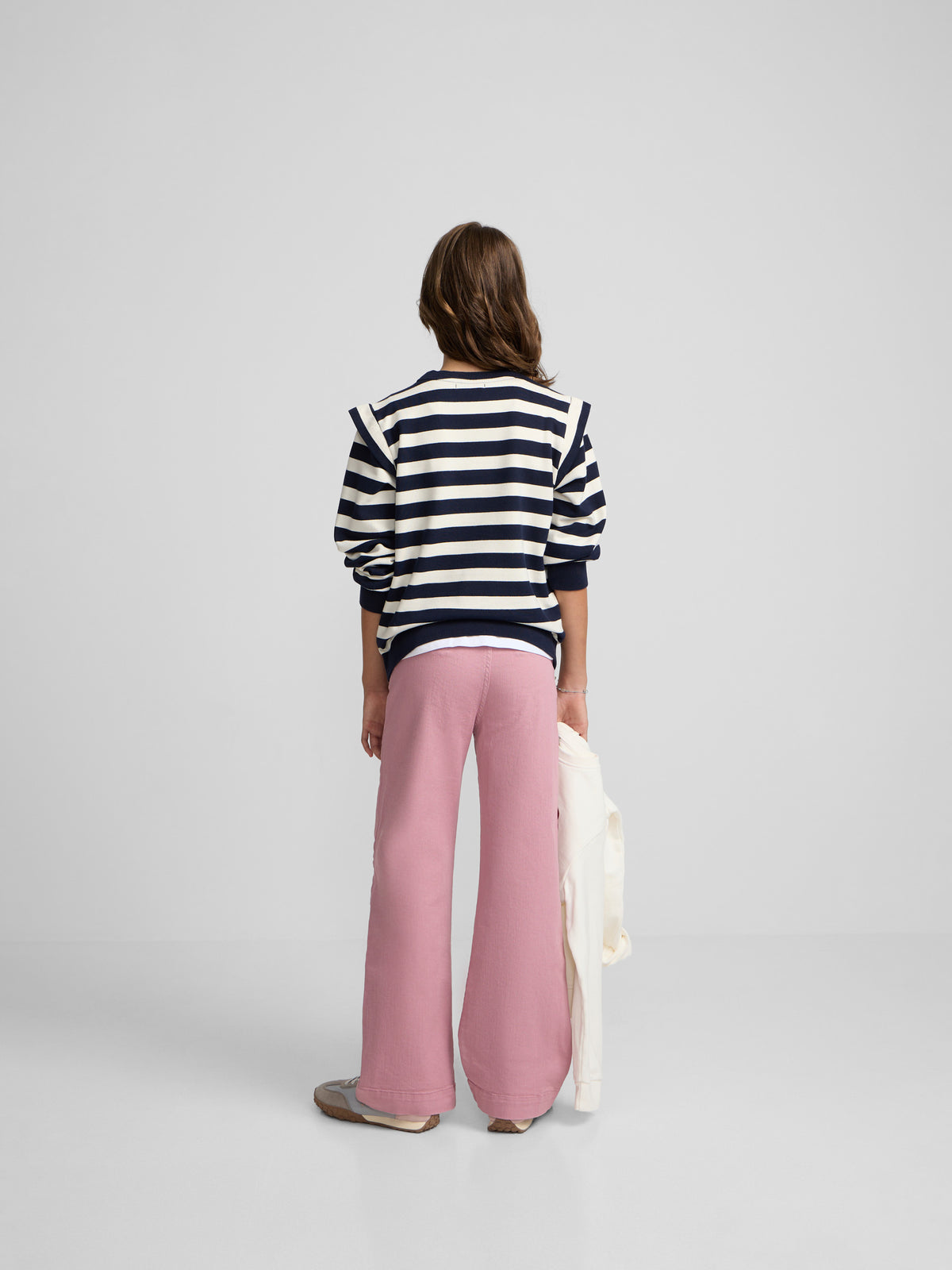 Pantalon fille marinier rose foncé