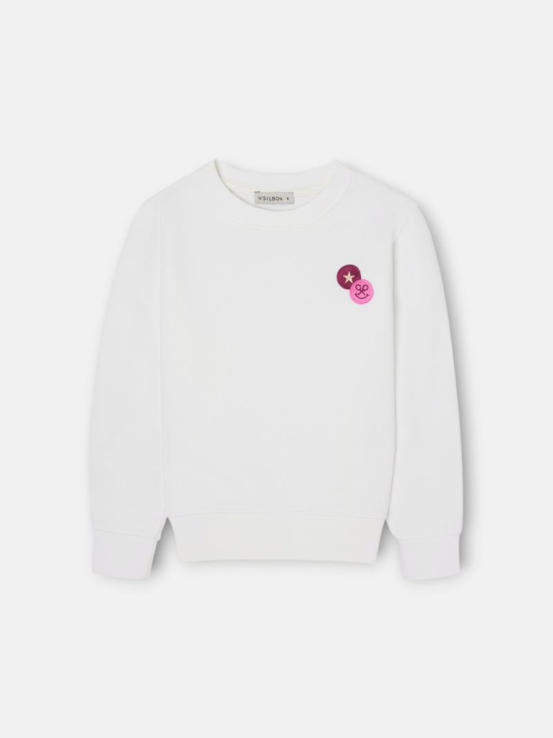 Sudadera girl silbon smile crudo