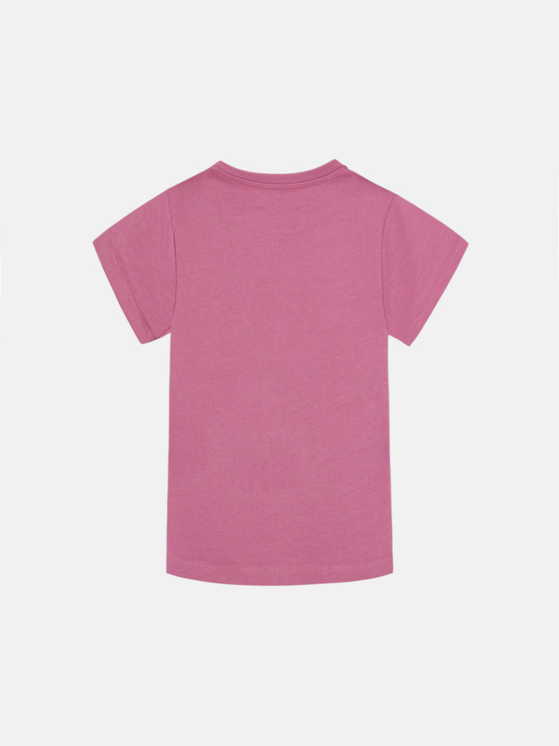 Camiseta girl silbon clasica rosa