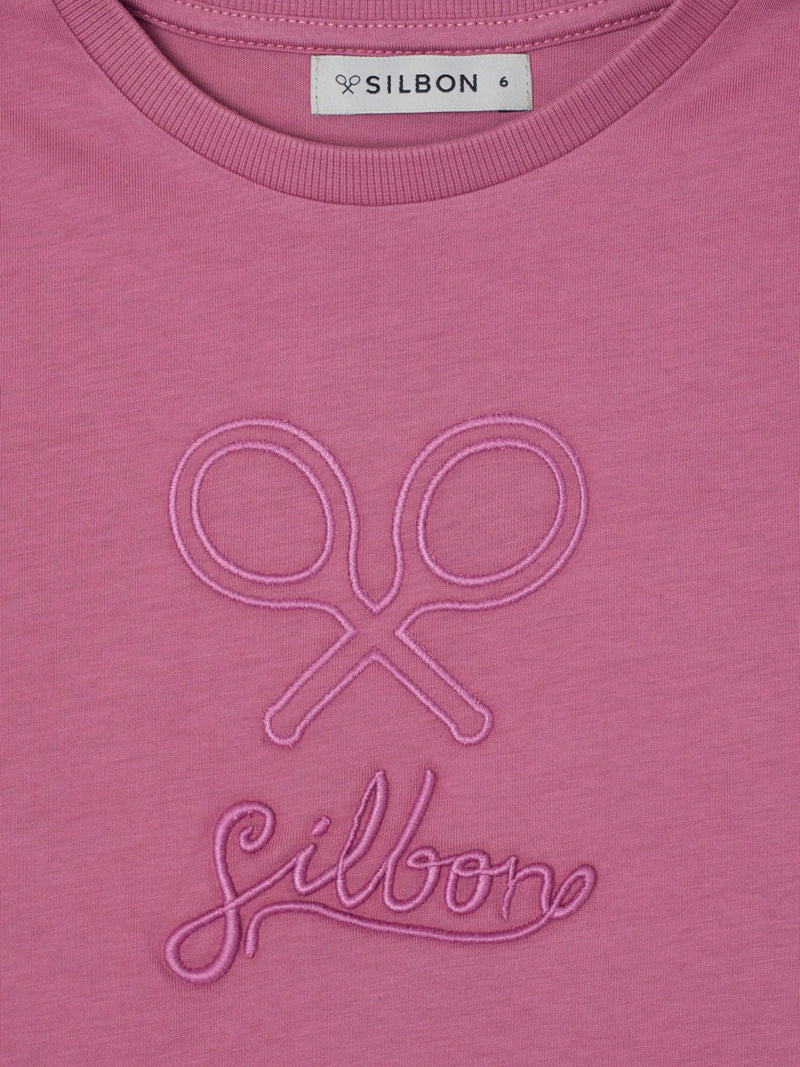 Camiseta girl silbon clasica rosa