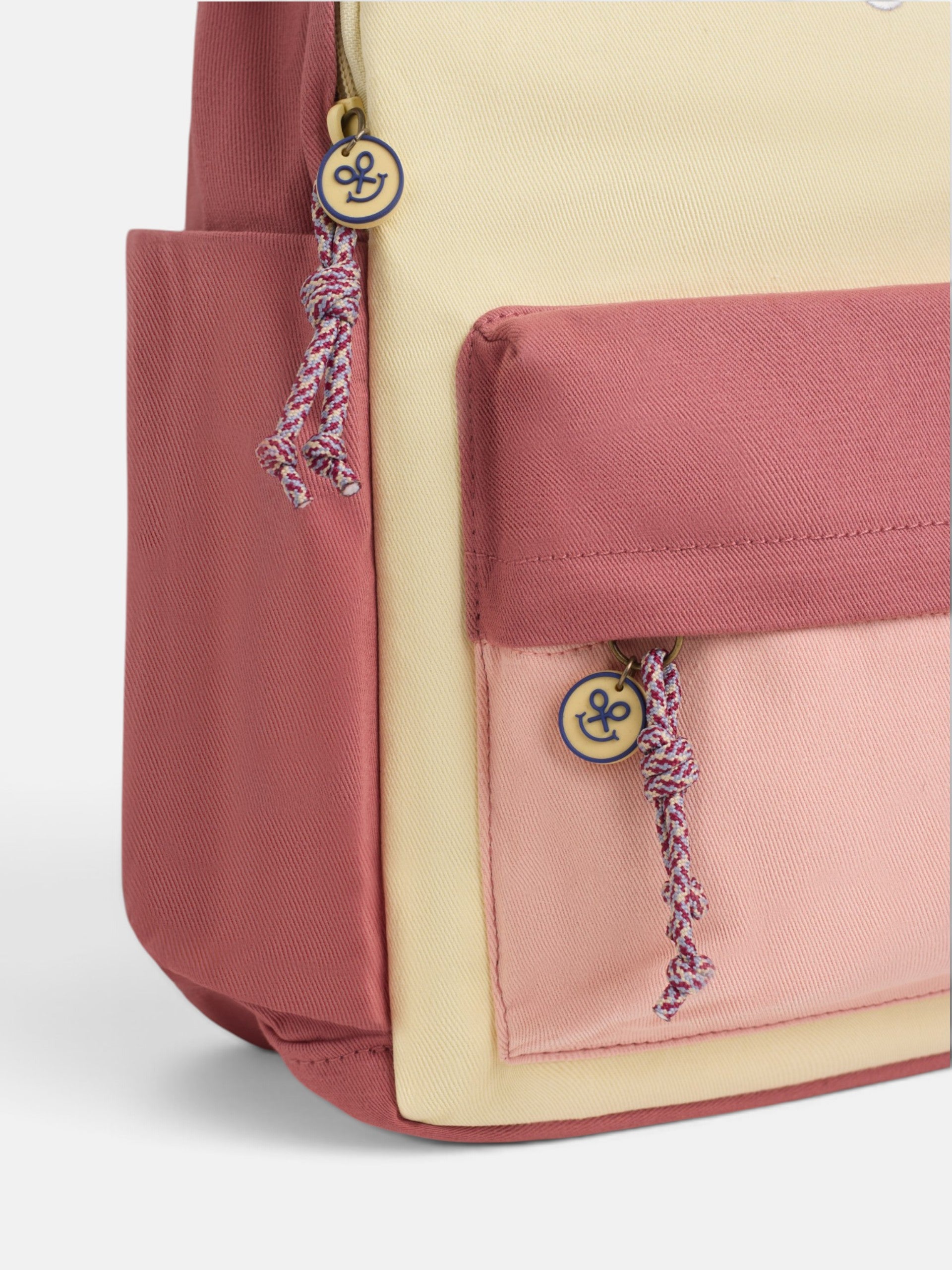 Mochila girl tricolor amarillo y rosa