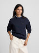 Sudadera woman cuello volante botones azul marino